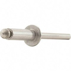 STANLEY Engineered Fastening - Size 5 Dome Head Aluminum Open End Blind Rivet - Aluminum Mandrel, 0.126" to 0.187" Grip, 5/32" Head Diam, 0.16" to 0.164" Hole Diam, 0.097" Body Diam - Apex Tool & Supply