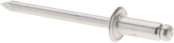 RivetKing - Size 54 Dome Head Aluminum Open End Blind Rivet - Aluminum Mandrel, 0.188" to 1/4" Grip, 0.312" Head Diam, 0.16" to 0.164" Hole Diam, 0.425" Length Under Head, 5/32" Body Diam - Apex Tool & Supply