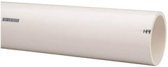 Made in USA - 3" Pipe, 5' Long PVC Unthreaded Plastic Pipe Nipple - 260 Max psi, 3.04" ID x 3-1/2" OD, Schedule 40, White - Apex Tool & Supply