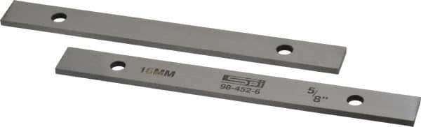 SPI - 6" Long x 5/8" High x 1/8" Thick, Steel Parallel - Sold as Matched Pair - Apex Tool & Supply