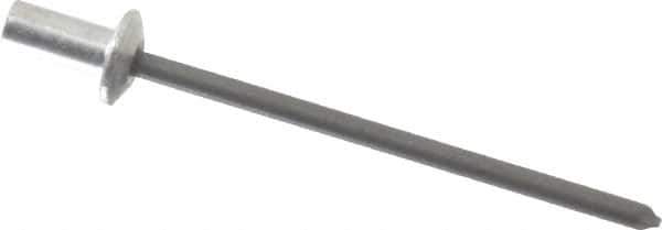 RivetKing - Size 41 Dome Head Aluminum Closed End Sealing Blind Rivet - Steel Mandrel, 0.02" to 0.063" Grip, 1/4" Head Diam, 0.129" to 0.133" Hole Diam, 0.297" Length Under Head, 1/8" Body Diam - Apex Tool & Supply