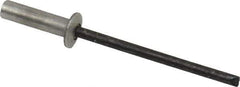 RivetKing - Size 44 Dome Head Aluminum Closed End Sealing Blind Rivet - Steel Mandrel, 0.188" to 1/4" Grip, 1/4" Head Diam, 0.129" to 0.133" Hole Diam, 0.485" Length Under Head, 1/8" Body Diam - Apex Tool & Supply