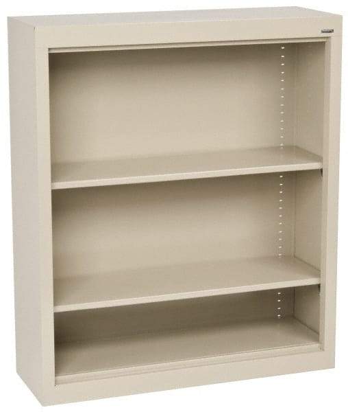 Sandusky Atlantic - 2 Shelf, 42" High x 36" Wide Bookcase - 12" Deep, Steel, Putty - Apex Tool & Supply