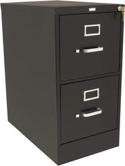 Hon - 15" Wide x 29" High x 25" Deep, 2 Drawer Vertical File with Lock - Steel, Black - Apex Tool & Supply