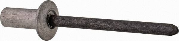 RivetKing - Size 53 Dome Head Aluminum Closed End Sealing Blind Rivet - Steel Mandrel, 0.188" to 1/4" Grip, 3/8" Head Diam, 0.192" to 0.196" Hole Diam, 0.531" Length Under Head, 3/16" Body Diam - Apex Tool & Supply