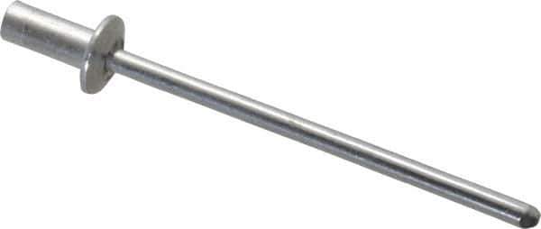 RivetKing - Size 41 Dome Head Aluminum Closed End Sealing Blind Rivet - Aluminum Mandrel, 0.02" to 0.062" Grip, 1/4" Head Diam, 0.129" to 0.133" Hole Diam, 0.297" Length Under Head, 1/8" Body Diam - Apex Tool & Supply