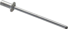 RivetKing - Size 41 Dome Head Aluminum Closed End Sealing Blind Rivet - Aluminum Mandrel, 0.02" to 0.062" Grip, 1/4" Head Diam, 0.129" to 0.133" Hole Diam, 0.297" Length Under Head, 1/8" Body Diam - Apex Tool & Supply