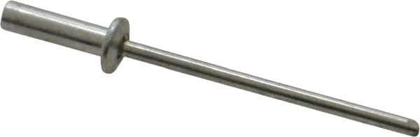 RivetKing - Size 44 Dome Head Aluminum Closed End Sealing Blind Rivet - Aluminum Mandrel, 0.188" to 1/4" Grip, 1/4" Head Diam, 0.129" to 0.133" Hole Diam, 0.485" Length Under Head, 1/8" Body Diam - Apex Tool & Supply