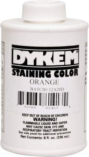 Dykem - 8 Ounce Orange Staining Color - Brush in Cap Container - Apex Tool & Supply