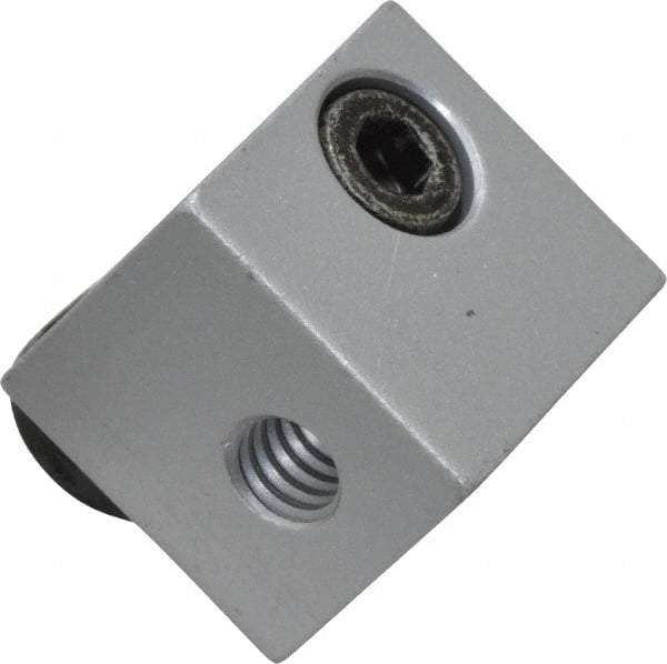 80/20 Inc. - 3/4" Wide, 0.7" High, Open Shelving Panel Mount Block - Aluminum, 0.812" Deep, Use with Series 10 - Apex Tool & Supply