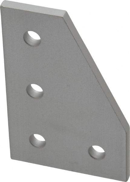 80/20 Inc. - 2" Wide, 3" High, Open Shelving 4 Hole 90° Angled Plate - Aluminum, Use with Series 10 & Bolt Kit 3321 - Apex Tool & Supply