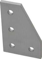 80/20 Inc. - 2" Wide, 3" High, Open Shelving 4 Hole 90° Angled Plate - Aluminum, Use with Series 10 & Bolt Kit 3321 - Apex Tool & Supply