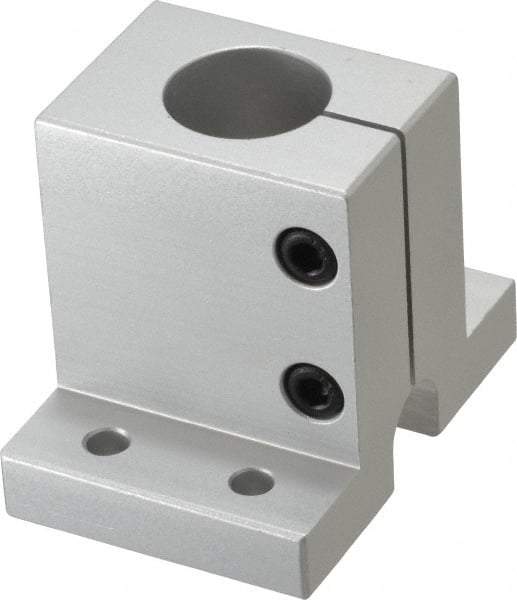 80/20 Inc. - 3 Inch Wide x 2-1/2 Inch High x 2-1/8 Inch Deep Single Shaft Stanchion Base - 1.004 Inch Hole x 0.257 Inch Bolt Hole Diameter - Apex Tool & Supply