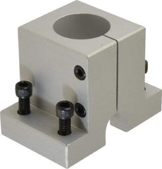 80/20 Inc. - 3-7/8 Inch Wide x 3 Inch High x 2-1/2 Inch Deep Single Shaft Stanchion Base - 1.505 Inch Hole x 0.328 Inch Bolt Hole Diameter - Apex Tool & Supply