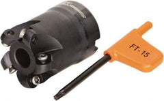 Kennametal - 38.1mm Cut Diam, 5mm Max Depth, 1/2" Arbor Hole, 5 Inserts, RD.. 1003... Insert Style, Indexable Copy Face Mill - KDM150 Cutter Style, 1-1/2 High, Series KDM - Apex Tool & Supply