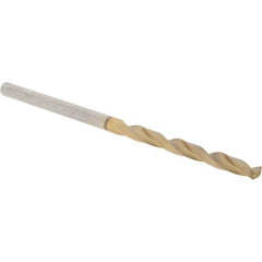 Guhring - #39 118° High Speed Steel Jobber Drill - TiN Finish, Right Hand Cut, Spiral Flute, Straight Shank, 57mm OAL, Standard Point - Apex Tool & Supply