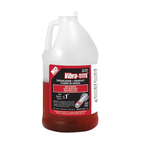 Vibra-Tite - 1 L Jug, Red, High Strength Threadlocker - Apex Tool & Supply