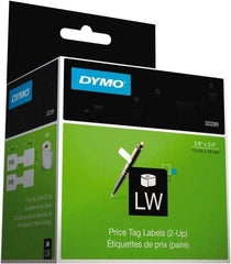 Dymo - 3/8" Wide x 3/4" Long, White Price Tag - For DYMO LabelWriter Printers - Apex Tool & Supply