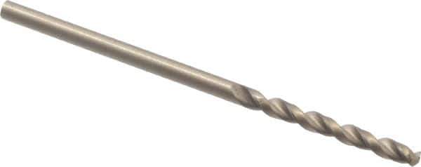 Cleveland - #46 135° Parabolic Flute Cobalt Screw Machine Drill Bit - Oxide/Gold Finish, Right Hand Cut, 3/4" Flute Length, 1-3/4" OAL, Split Point, Straight Shank - Apex Tool & Supply