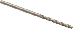 Cleveland - #46 135° Parabolic Flute Cobalt Screw Machine Drill Bit - Oxide/Gold Finish, Right Hand Cut, 3/4" Flute Length, 1-3/4" OAL, Split Point, Straight Shank - Apex Tool & Supply