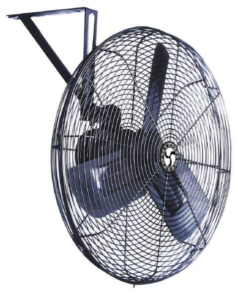 Airmaster - 30" Blade, 1/4 hp, 3,415, 5,300 & 7,185 CFM, Industrial Circulation Fan - Wall/Ceiling Mount, 115 Volts, 2 Speed - Apex Tool & Supply