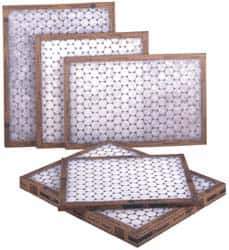 PrecisionAire - 30-5/8" Noml Height x 12" Noml Width x 1" Noml Depth, <20% Capture Efficiency, Panel Air Filter - MERV 4, Polyester, Integrated Chipboard Frame, 300 Max FPM, For Any Unit - Apex Tool & Supply