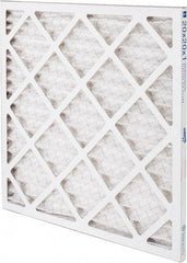 Made in USA - 20" Noml Height x 20" Noml Width x 1" Noml Depth, 35% Capture Efficiency, Wire-Backed Pleated Air Filter - MERV 8, Synthetic, Integrated Paperboard Frame, 300 Max FPM, 825 CFM, For Any Unit - Apex Tool & Supply