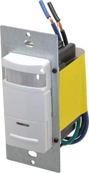 Leviton - 2,100 Square Ft. Coverage, Infrared Occupancy Sensor Wall Switch - 800 at 120 V Incandescent, 1,200 at 120 V and 2,700 at 277 V Fluorescent, 120 to 277 VAC, White - Apex Tool & Supply