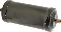 Parker - 3/8" Connection, 3" Diam, 8.86" Long, Refrigeration Liquid Line Filter Dryer - 7-3/4" Cutout Length, 361 Drops Water Capacity - Apex Tool & Supply