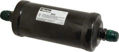 Parker - 5/8" Connection, 3" Diam, 9.24" Long, Refrigeration Liquid Line Filter Dryer - 9-15/16" Cutout Length, 361 Drops Water Capacity - Apex Tool & Supply