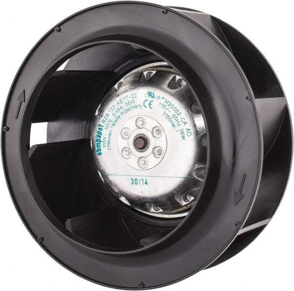 EBM Papst - Direct Drive, 170 CFM, Blower - 115 Volts, 3,150 RPM - Apex Tool & Supply