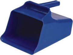 Remco - 128 oz Blue Polypropylene Flat Bottom Scoop - 8.7" Wide x 6.7" Deep Bowl, 11" OAL - Apex Tool & Supply