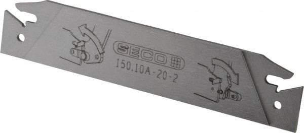 Seco - 0.843" Blade Height, 0.071" Blade Width, 4.72" OAL, Neutral Cut, Double End Indexable Cut-Off Blade - 150.10A Blade, 150.10 Series - Apex Tool & Supply