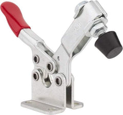 De-Sta-Co - 200 Lb Holding Capacity, Horizontal Handle, Manual Hold Down Toggle Clamp - 78° Handle Movement, 87° Bar Opening, U-Bar, Flanged Base, Electro-Plated Zinc, Carbon Steel - Apex Tool & Supply