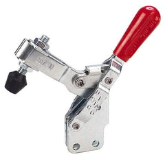 De-Sta-Co - 375 Lb Holding Capacity, Vertical Handle, Manual Hold Down Toggle Clamp - 57° Handle Movement, 99° Bar Opening, U-Bar, Straight Base, Electro-Plated Zinc, Carbon Steel - Apex Tool & Supply