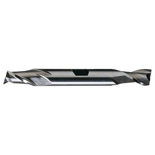 ‎5/16″ × 3/8″ × 9/16″ × 3-1/2″ RHS / RHC HSS HSS Double End 2-Flute Center Cutting Finishing End Mill - TiCN - Exact Industrial Supply