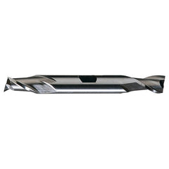‎23/32″ × 3/4″ × 1-5/16″ × 5-5/8″ RHS / RHC HSS HSS Double End 2-Flute Center Cutting Finishing End Mill - TiN - Exact Industrial Supply