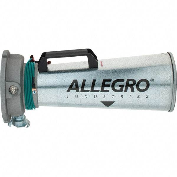 Allegro - 16-3/4 Inch Long, Galvanized Steel Venturi Style Pneumatic Blowers - 1/2 Inch NPT, 7.31 Inch Base Diameter, 6 Inch Face Diameter - Apex Tool & Supply