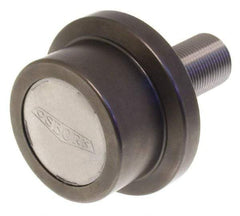 Osborn International - 4" Roller Diam x 2" Width, 1-1/4" Stud Diam x 2-3/4" Length, Flanged Concentric Stud Load Runner - Steel, 1-3/4" Thread Length, 1-1/4-12 Thread, 4-3/4" OAL, 10,500 Lb Dynamic Cap - Apex Tool & Supply