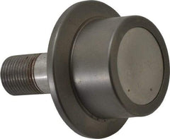 Osborn International - 1-3/4" Roller Diam x 1-3/16" Width, 3/4" Stud Diam x 1-3/4" Length, Flanged Concentric Stud Load Runner - Steel, 7/8" Thread Length, 3/4-16 Thread, 2-15/16" OAL, 1,100 Lb Dynamic Cap - Apex Tool & Supply