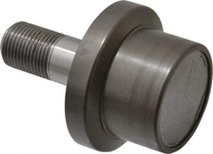 Osborn International - 2" Roller Diam x 1-11/16" Width, 7/8" Stud Diam x 2" Length, Flanged Concentric Stud Load Runner - Steel, 1-1/8" Thread Length, 7/8-14 Thread, 3-11/16" OAL, 1,620 Lb Dynamic Cap - Apex Tool & Supply