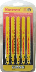 Starrett - 5" Long, 6 Teeth per Inch, Bi-Metal Jig Saw Blade - Toothed Edge, 3/8" Wide x 0.05" Thick, U-Shank, Alternate Tooth Set - Apex Tool & Supply