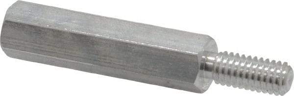 Electro Hardware - M4x0.70, 33.53mm OAL, 6mm Across Flats, Aluminum Hex Male/Female Circuit Board Standoffs - 11.1mm Thread Depth, 24mm Body Length, Uncoated - Apex Tool & Supply