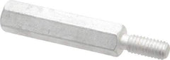 Electro Hardware - M4x0.70, 34.53mm OAL, 6mm Across Flats, Aluminum Hex Male/Female Circuit Board Standoffs - 11.1mm Thread Depth, 25mm Body Length, Uncoated - Apex Tool & Supply
