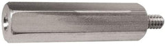 Electro Hardware - M2.5x0.45, 22.97mm OAL, 4.5mm Across Flats, Stainless Steel Hex Male/Female Circuit Board Standoffs - 4.8mm Thread Depth, 19mm Body Length, Uncoated - Apex Tool & Supply