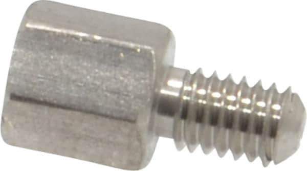 Electro Hardware - M3x0.50, 9.76mm OAL, 4.5mm Across Flats, Stainless Steel Hex Male/Female Circuit Board Standoffs - 6.4mm Thread Depth, 5mm Body Length, Uncoated - Apex Tool & Supply