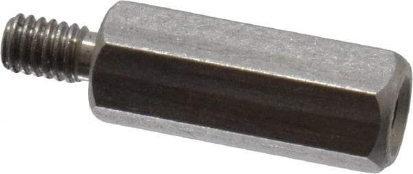 Electro Hardware - M2.5x0.45, 15.97mm OAL, 4.5mm Across Flats, Stainless Steel Hex Male/Female Circuit Board Standoffs - 4.8mm Thread Depth, 12mm Body Length, Uncoated - Apex Tool & Supply