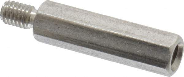Electro Hardware - M3x0.50, 21.76mm OAL, 4.5mm Across Flats, Stainless Steel Hex Male/Female Circuit Board Standoffs - 6.4mm Thread Depth, 17mm Body Length, Uncoated - Apex Tool & Supply