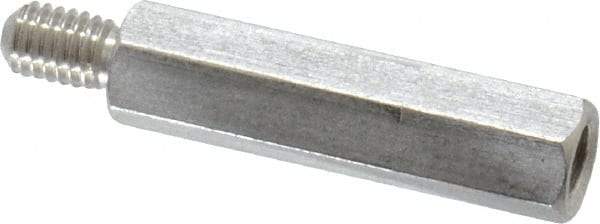 Electro Hardware - M3x0.50, 22.76mm OAL, 4.5mm Across Flats, Stainless Steel Hex Male/Female Circuit Board Standoffs - 6.4mm Thread Depth, 18mm Body Length, Uncoated - Apex Tool & Supply