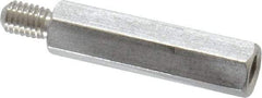Electro Hardware - M3x0.50, 22.76mm OAL, 4.5mm Across Flats, Stainless Steel Hex Male/Female Circuit Board Standoffs - 6.4mm Thread Depth, 18mm Body Length, Uncoated - Apex Tool & Supply